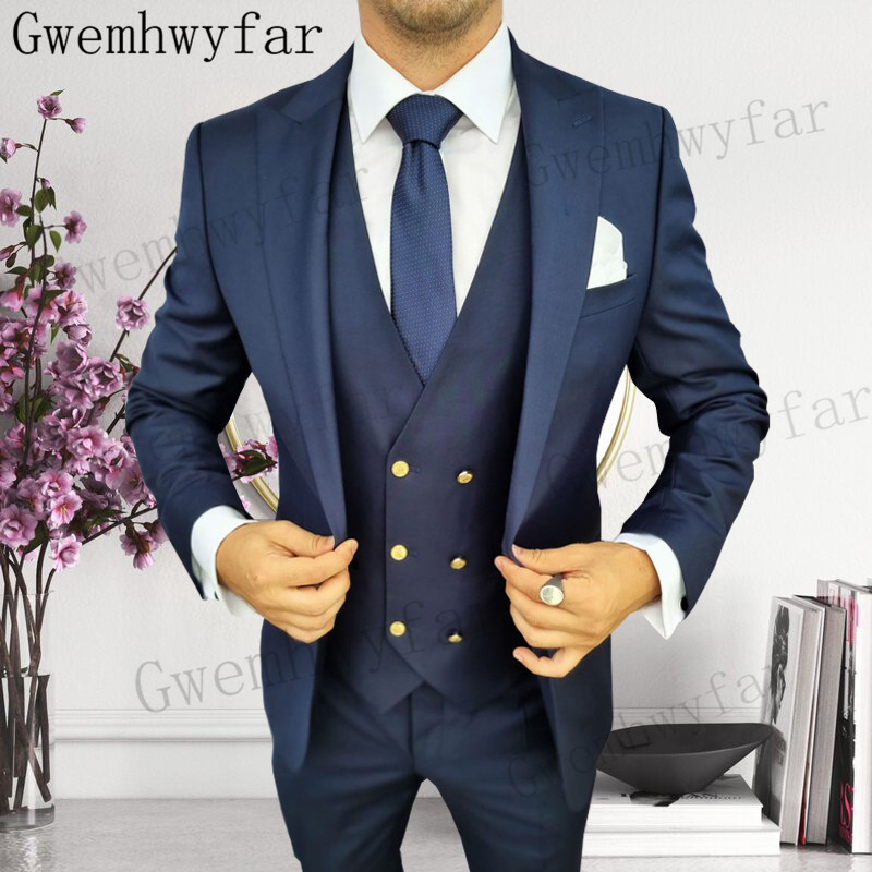 Men Formal Wear With Blazer - Gwenhwyfar смокинг для жениха с остроконечными
