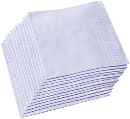 Monogrammed Handkerchief - Мужской чистый белый носовой платок из