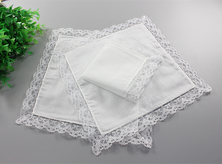 Monogrammed Handkerchief - Персонализированные кружевные платочки для женщин, белые