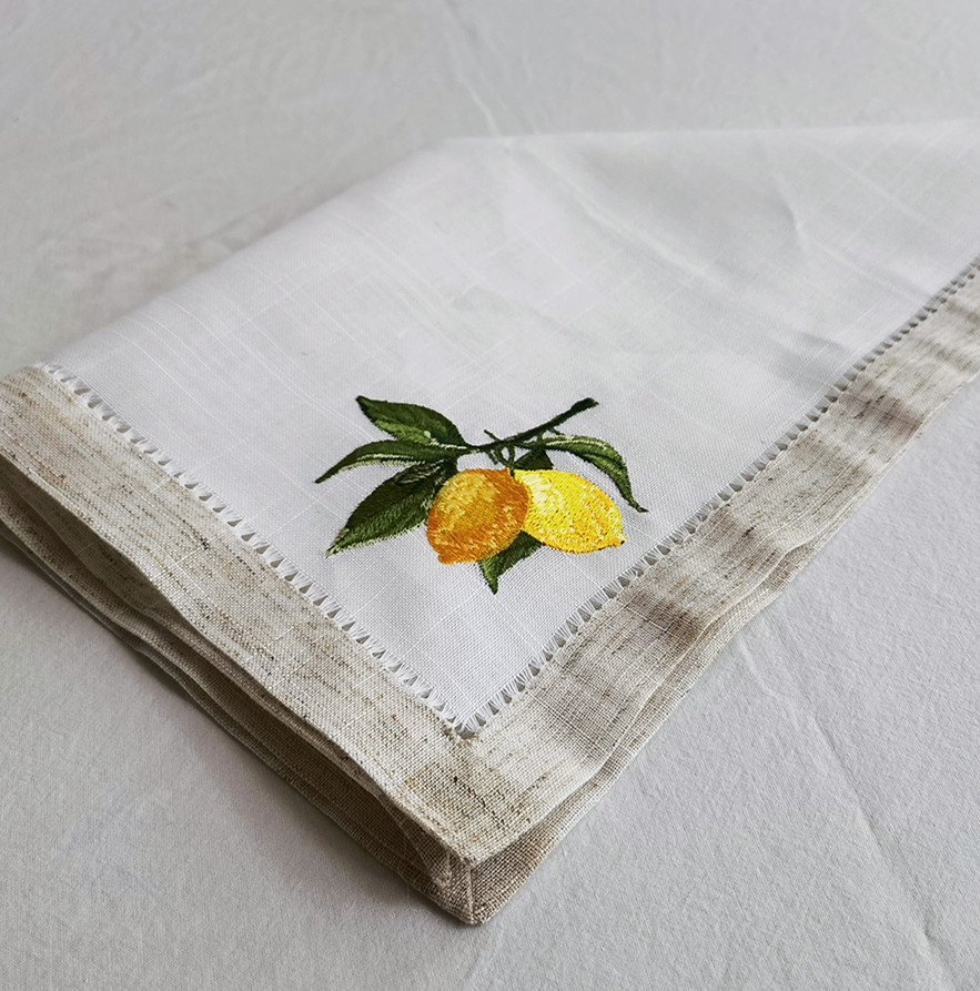 Изысканная лимонная вышитая са – обзор и цена Monogrammed Handkerchief