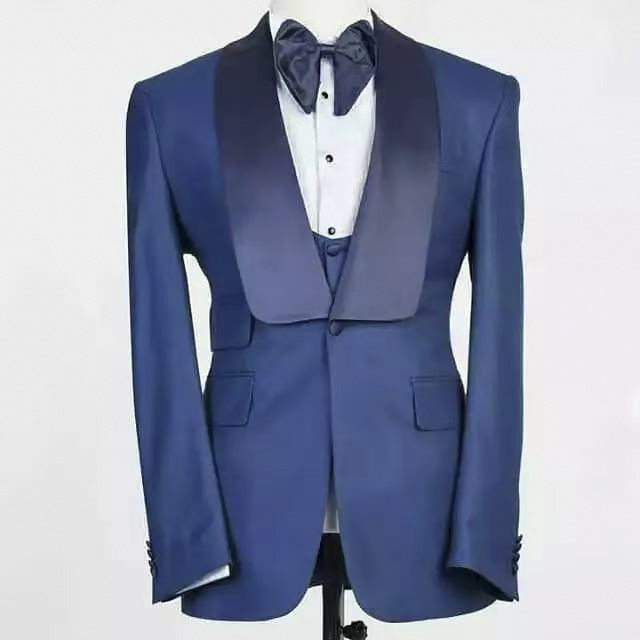 Мужской костюм-тройка синего ц – обзор и цена Men Formal Party Wear Outfit