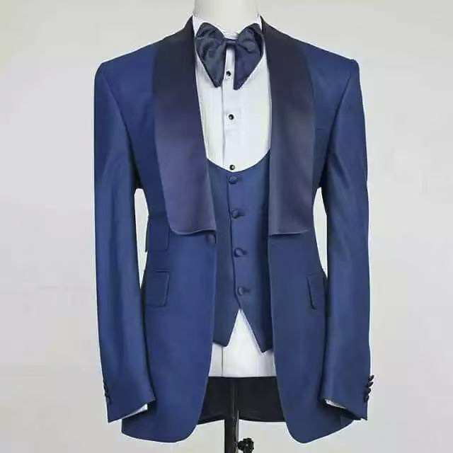 Мужской костюм-тройка синего ц – обзор и цена Men Formal Party Wear Outfit