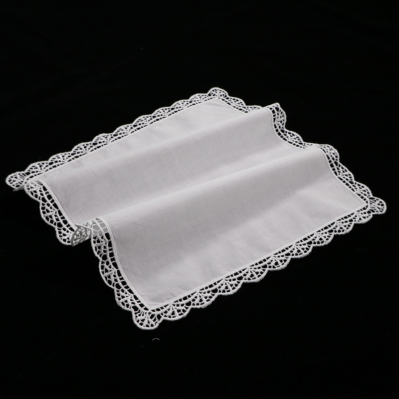 D003 Белые кружевные носовые п – обзор и цена Monogrammed Handkerchief