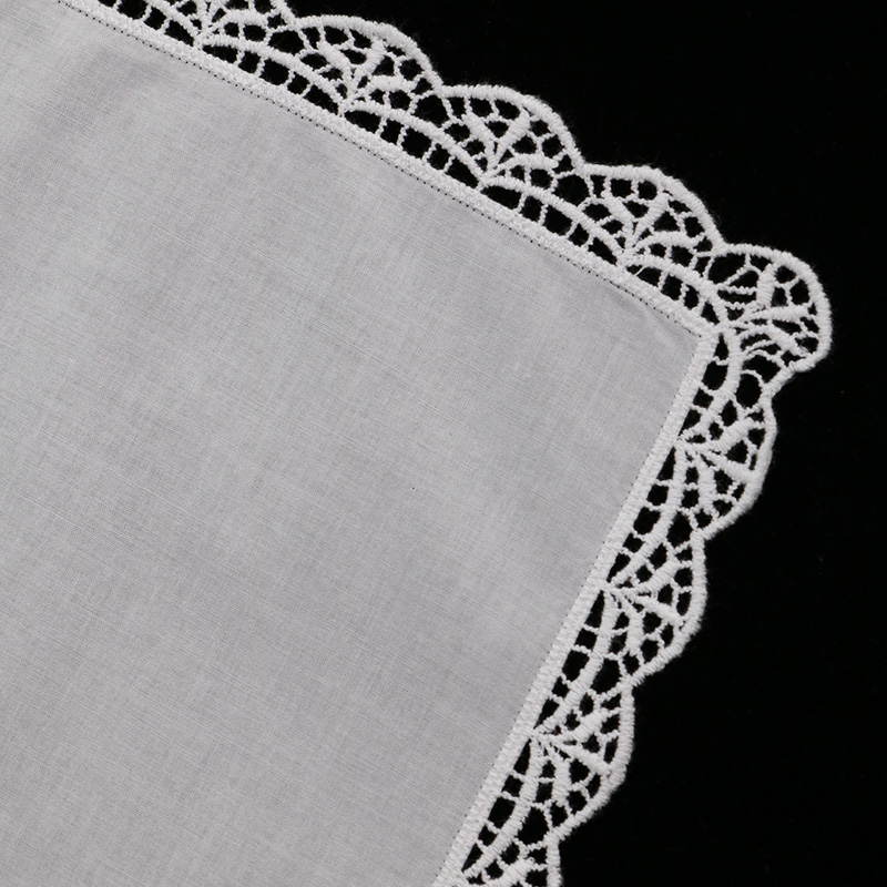 D003 Белые кружевные носовые п – обзор и цена Monogrammed Handkerchief