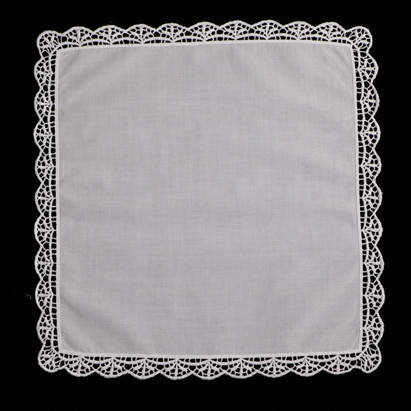 D003 Белые кружевные носовые п – обзор и цена Monogrammed Handkerchief