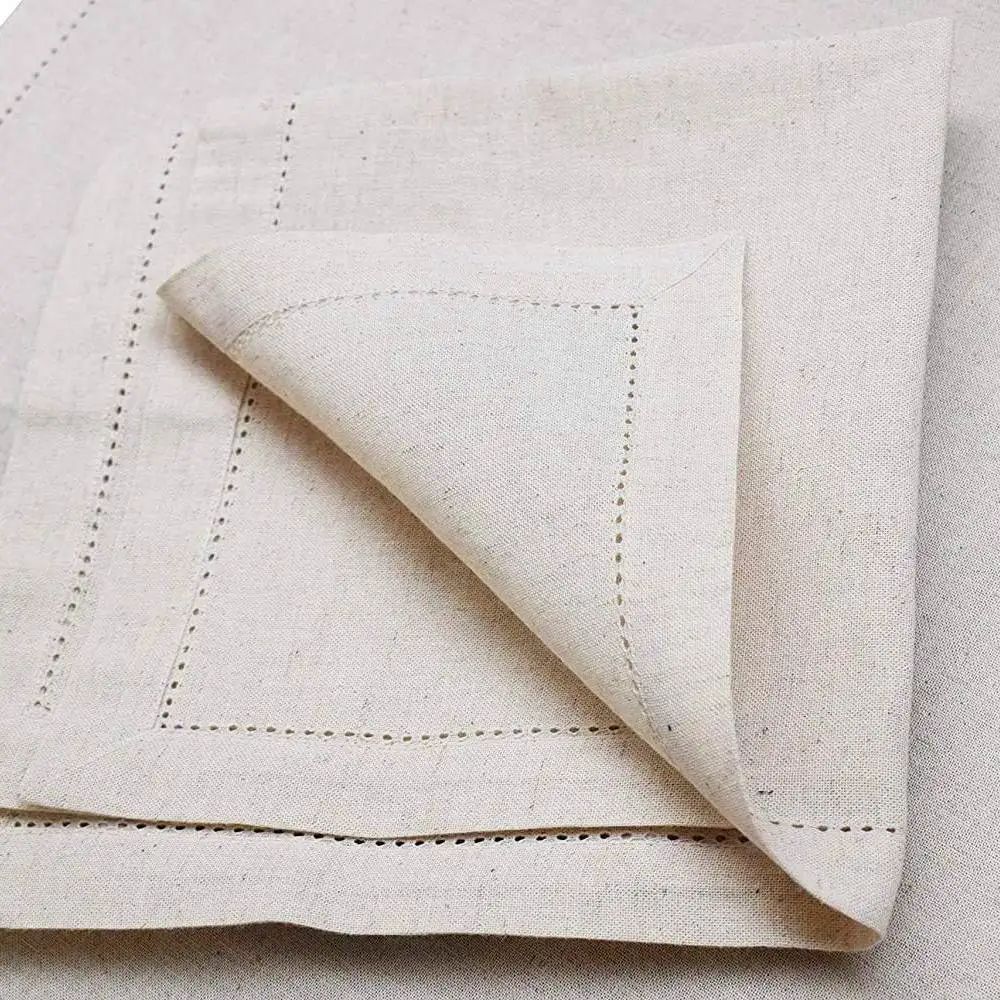 6 льняных салфеток белого цвет – обзор и цена Monogrammed Handkerchief