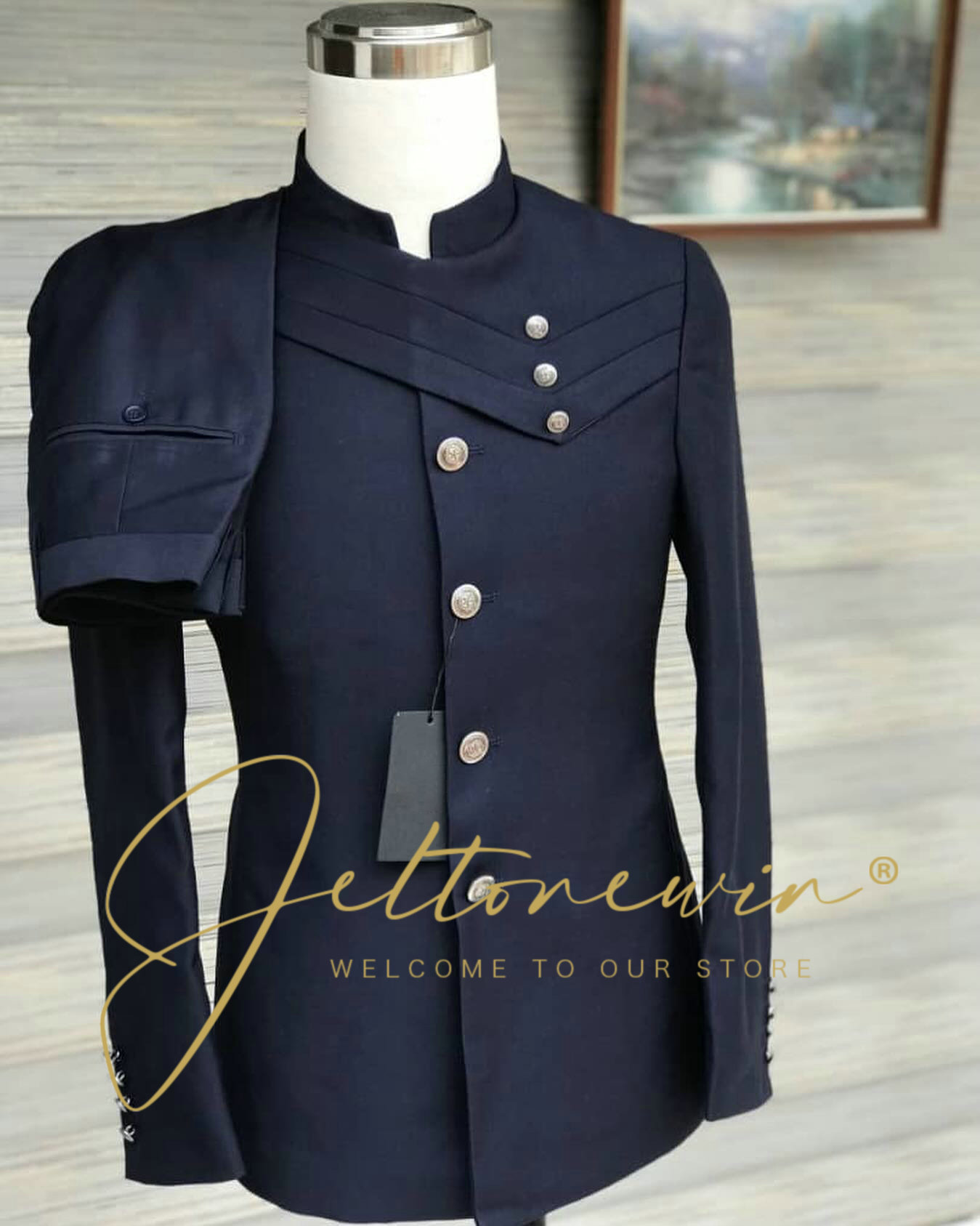 Мужской темно-синий костюм в с – обзор и цена Men Formal Wear Design