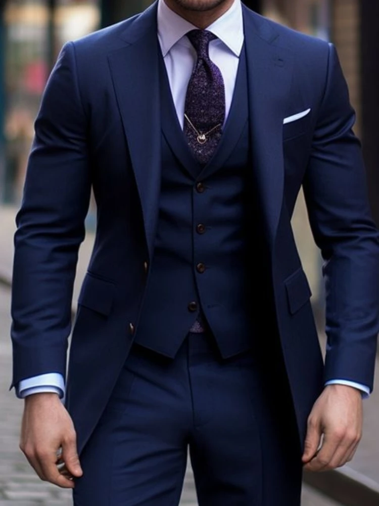 Темно-синий повседневный мужск – обзор и цена Men Formal Wear With Blazer