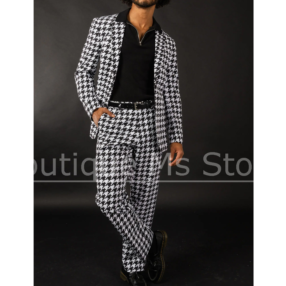 Черно-белый мужской костюм с у – обзор и цена Men Formal Wear With Blazer